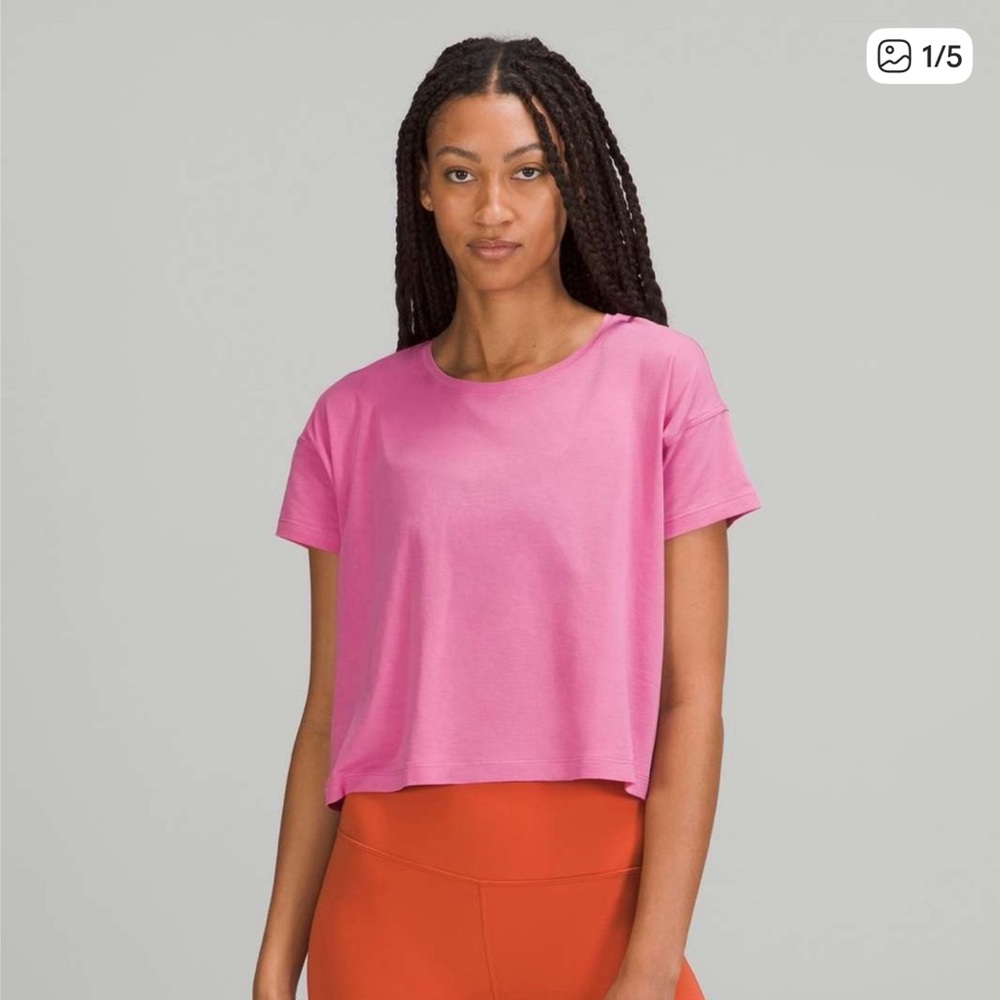 Lululemon Cates Shirt Pink Blossom Sz 6